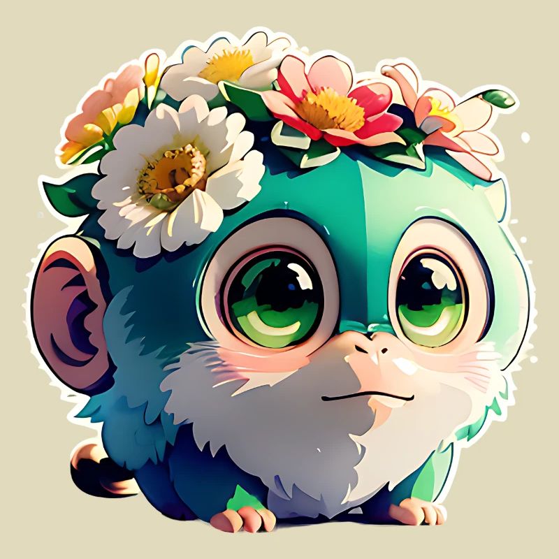 Blumiger Affenfreund