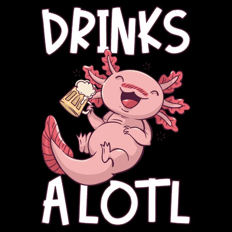 Drinks A Lotl Axolotl Drinks Beer