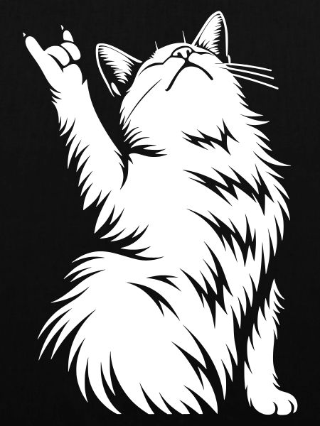 Rock Katze – Devil Horns Silhouette