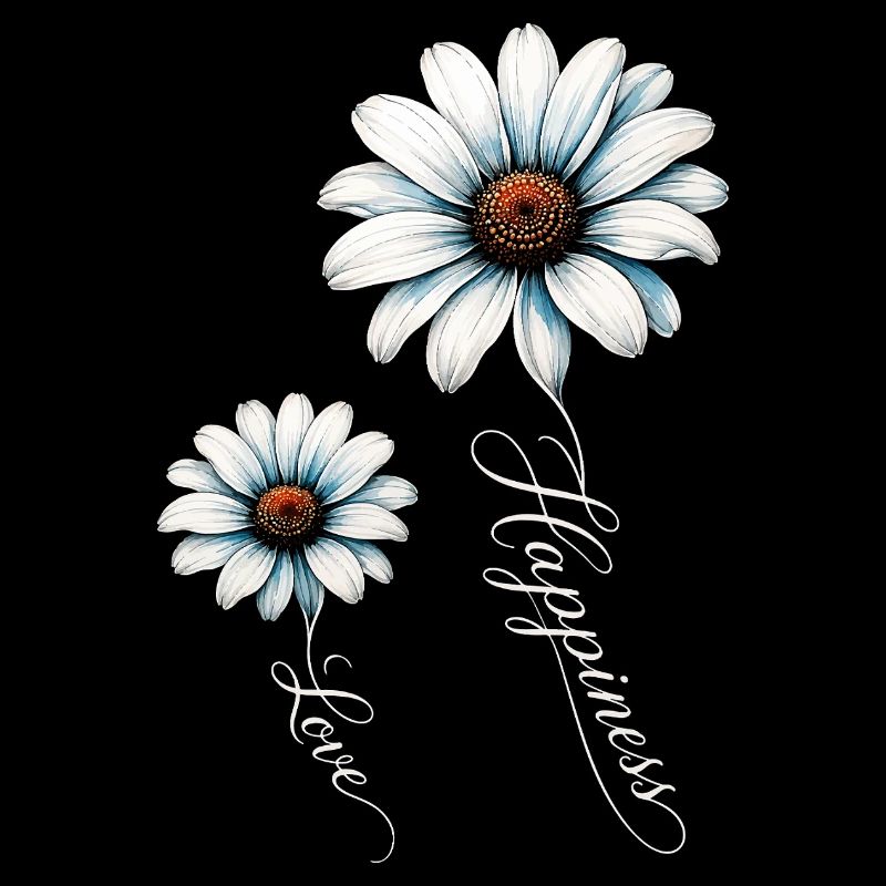 Blaue Gänseblümchen, Glück und Liebe