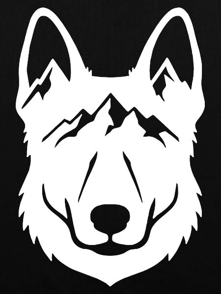 Mountain Wolf Line Kunst