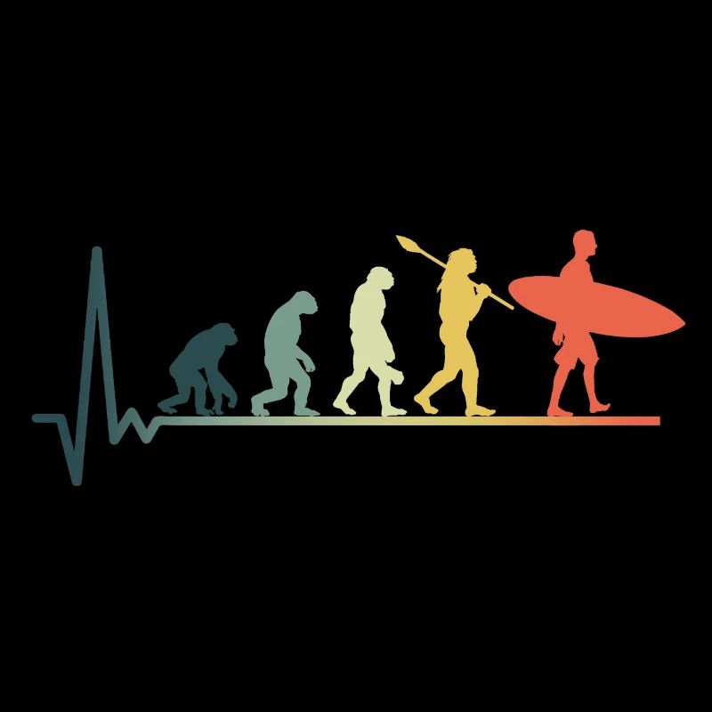Surfer Evolution Herzschlag
