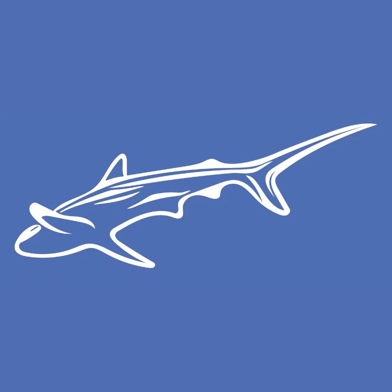 Requin élégant dans le courant de dérive
