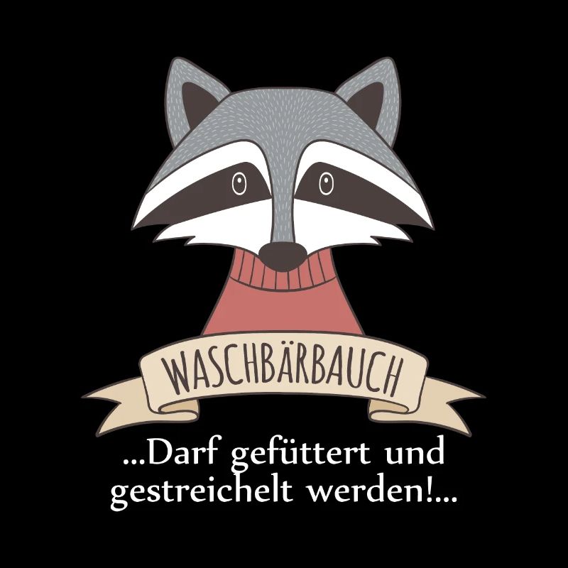 Waschbärbauch Darf gefuttert und gestreichelt