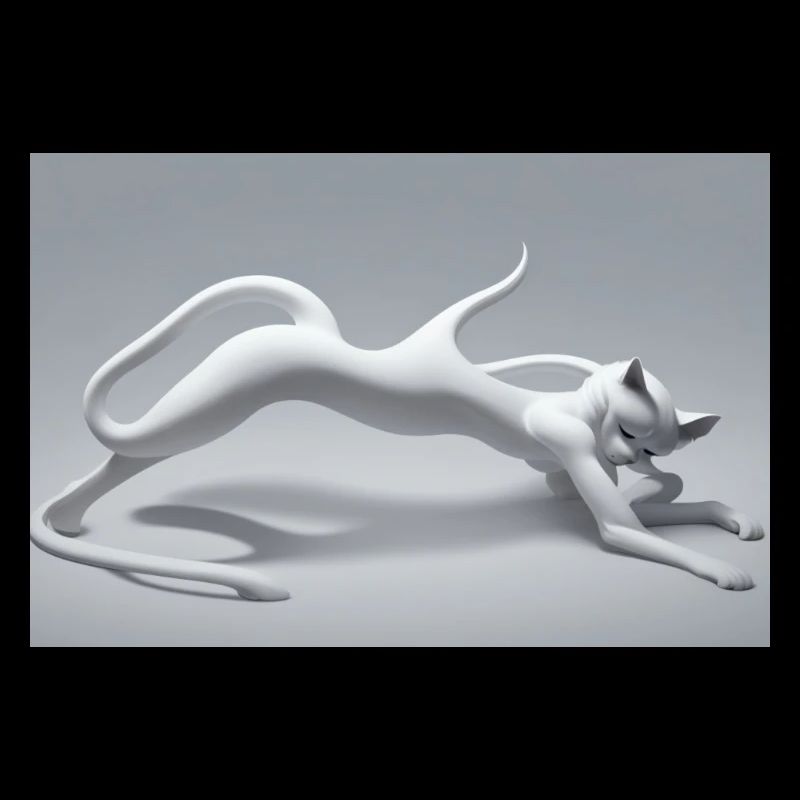 Abstraktes Katzenkunstwerk