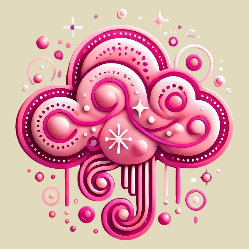 Whimsical Pink Cloud Design