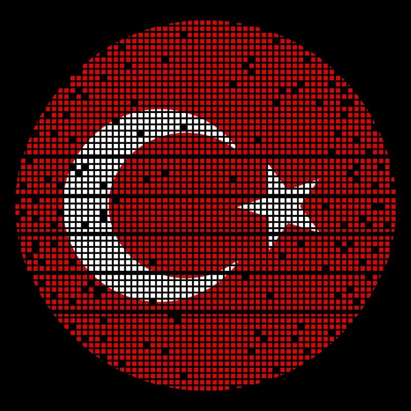 Drapeau de Turquie Utilisé Look Drapeau Turc Vintage