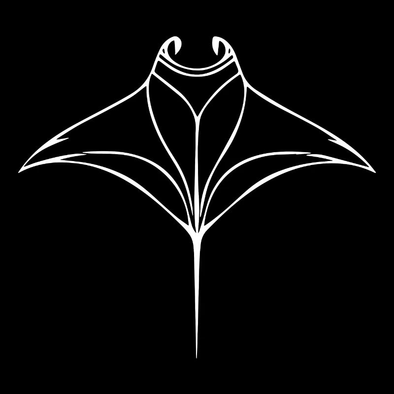 Manta rays in elegant flight