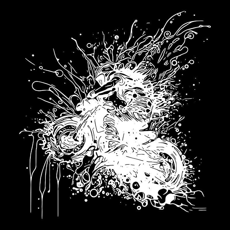 Off-Road Racing Style Motorcycle Jump Splash