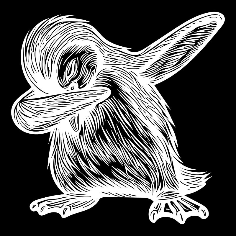 Mignon pingouin broussaillé petit pingouin dabbing