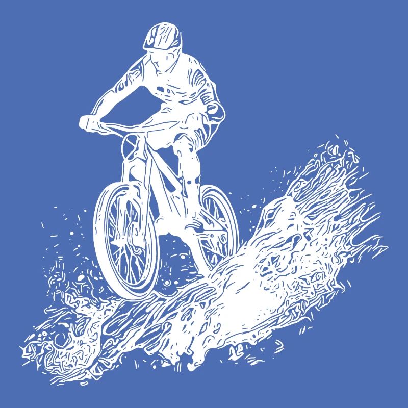 Radfahrer Schlamm Berg Abfahrt