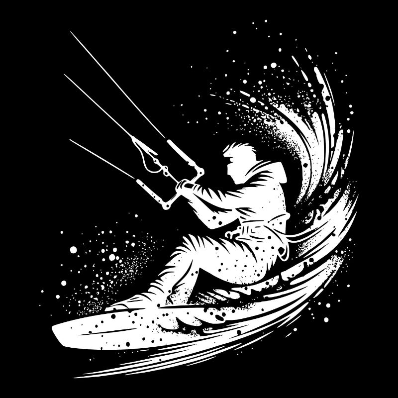 Sport Kite Surfer Sans Kite Splash Eau de mer