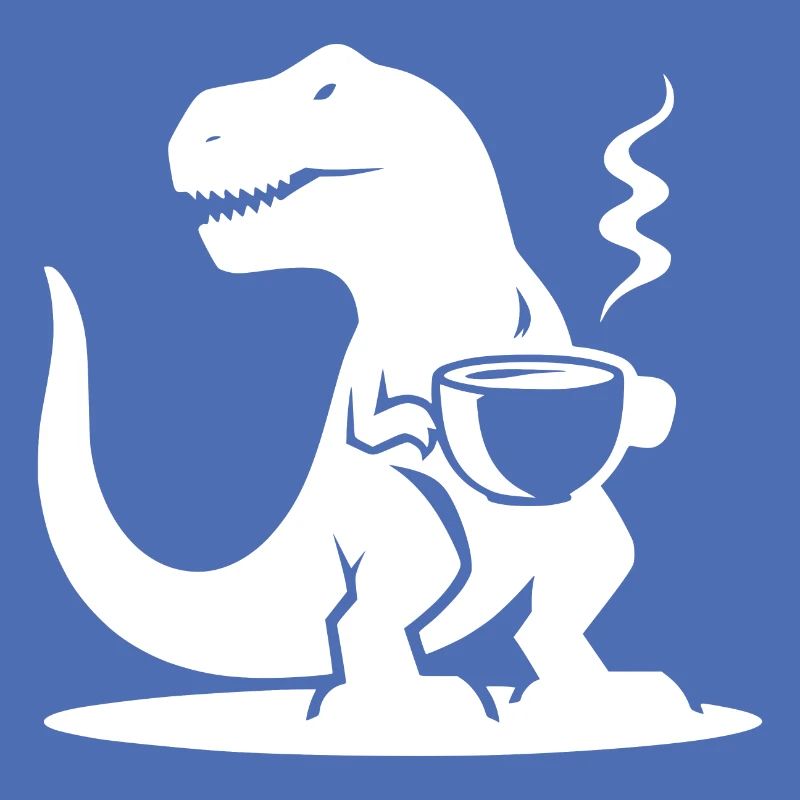 T-Rex avec tasse à café Evil Caffeine Dinosaur