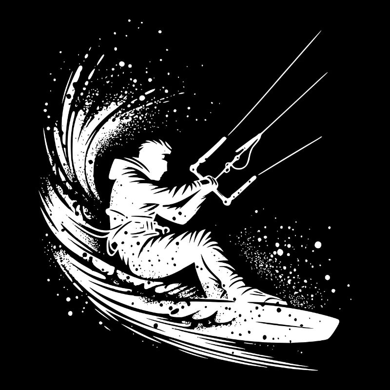 Kite Surfer Splash Éclaboussure d’eau sans cerf-volant