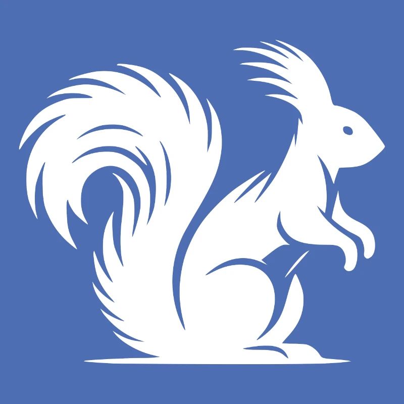 Putziges Eichhörnchen mit buschigem Schwanz