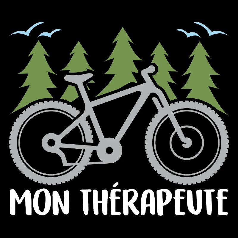 Mon vélo est mon thérapeute. Graphisme cycliste
