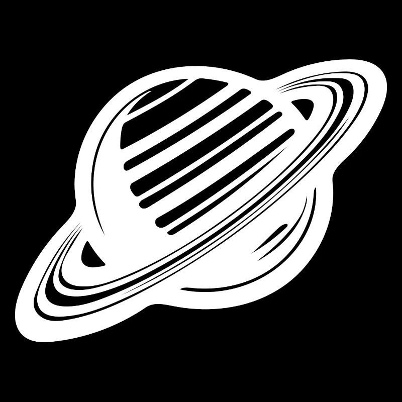 Planète aux anneaux avec système d’anneaux dans le système solaire