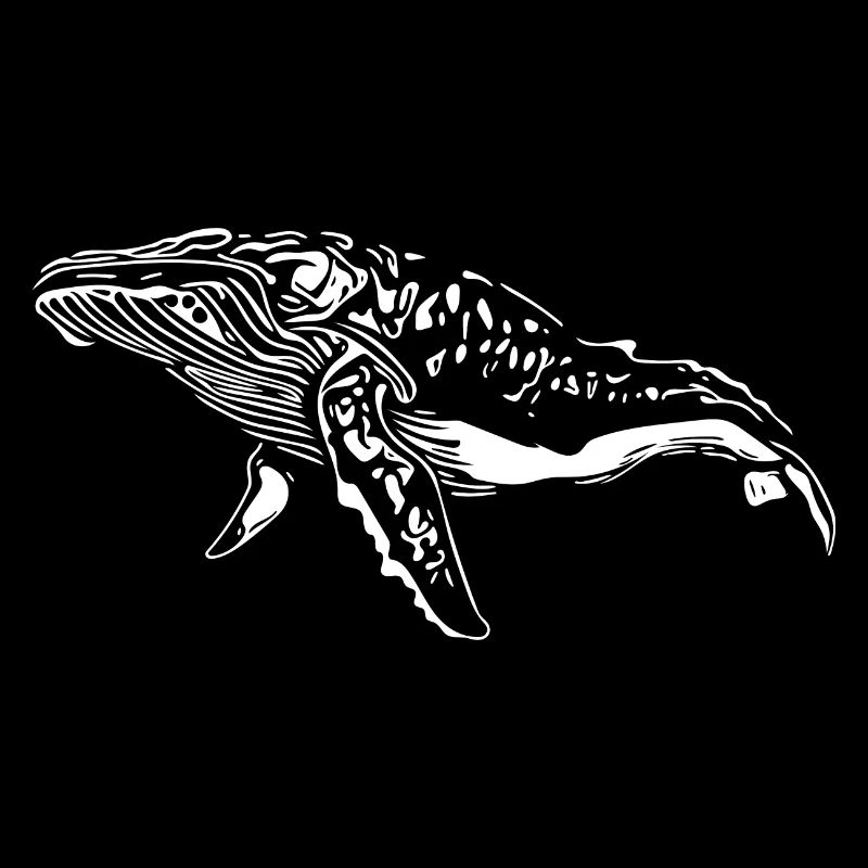 Whale Vintage Sea Creature - protect against plastic