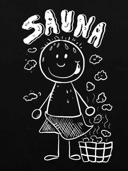 Dampf Sauna Strichmännchen