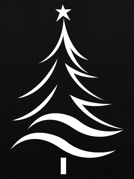 Weihnachtsbaum Silhouette Stil
