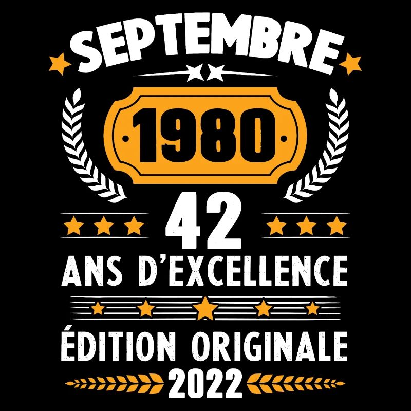 Cadeau D'anniversaire Rétro 42 Ans Septembre 1980