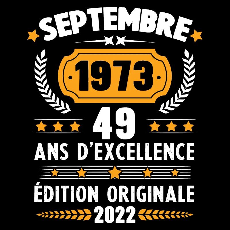 Cadeau D'anniversaire Rétro 49 Ans Septembre 1973