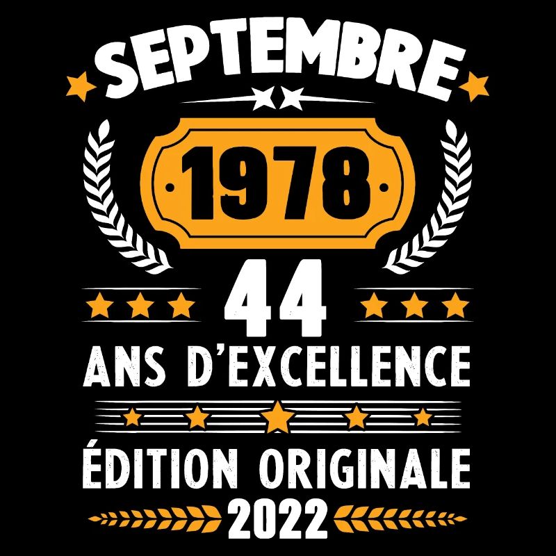 Cadeau D'anniversaire Rétro 44 Ans Septembre 1978