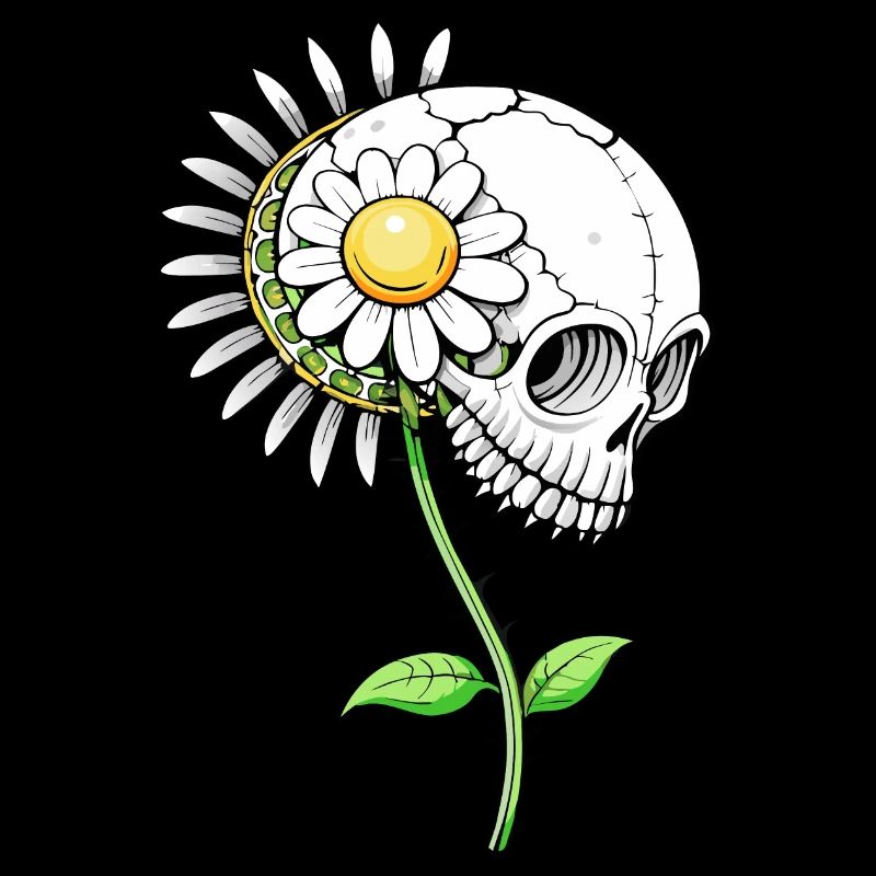 Daisy Skull // Totenkopf Gänseblümchen FS0150
