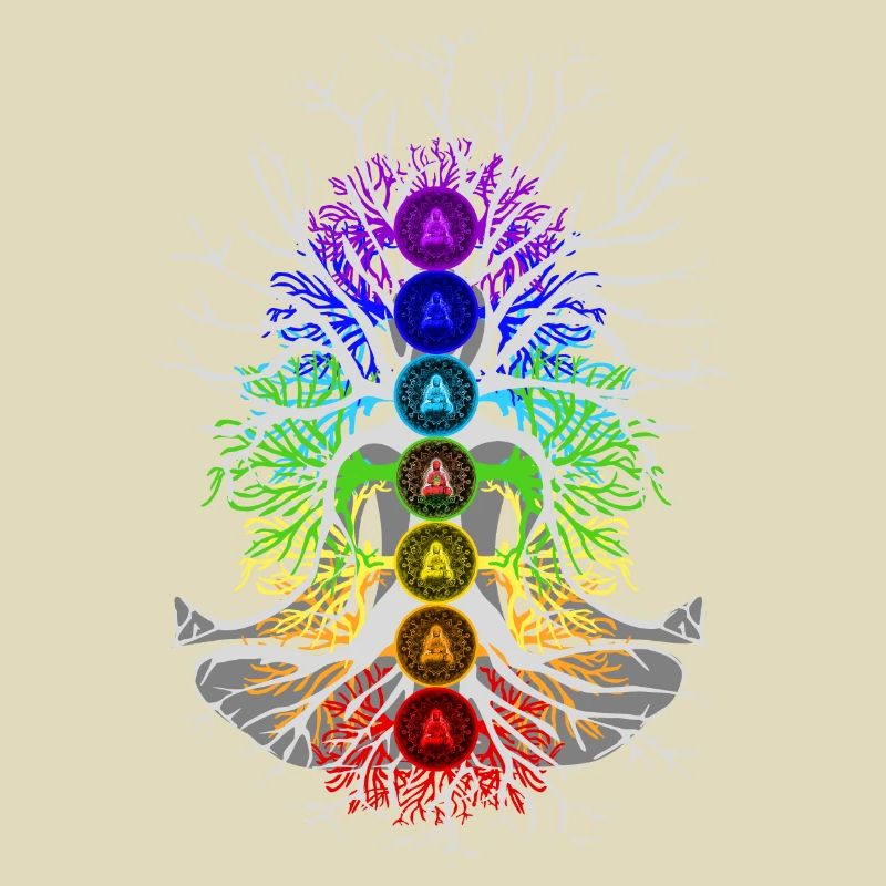 Chakra tree with roots