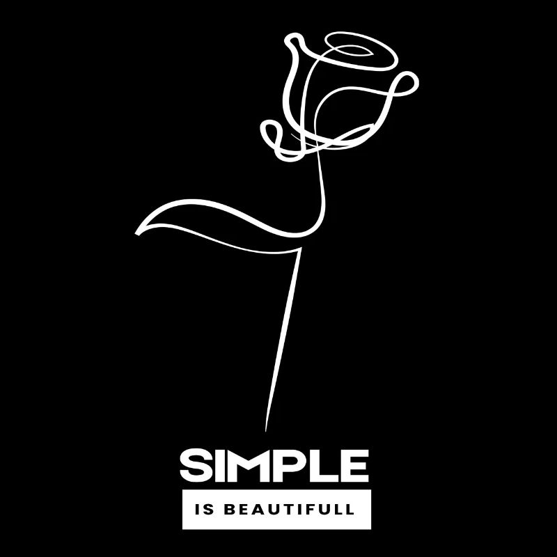 Simple Is Beautiful avec une rose blanche