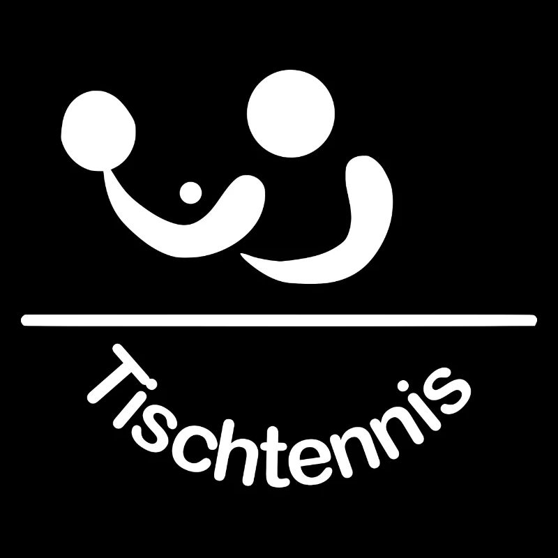 Figure de bâton de tennis de table en dessous de blanc