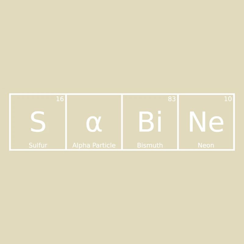 Sabine Name First Name Chemistry Periodic Table Elements