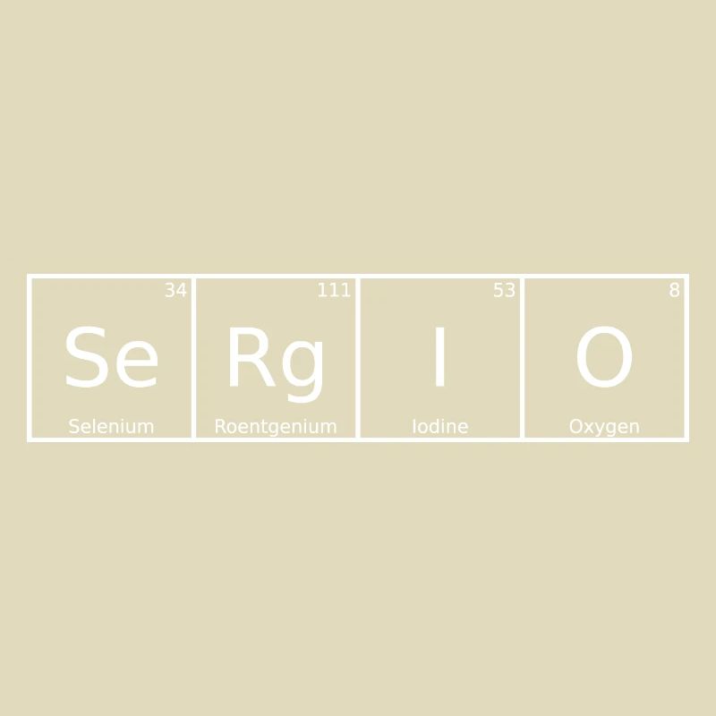 Sergio Name First Name Chemistry Periodic Table Elements