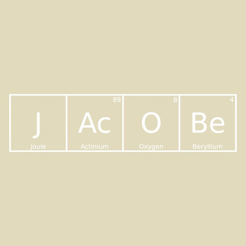 Jacobe Name First Name Chemistry Periodic Table Elements