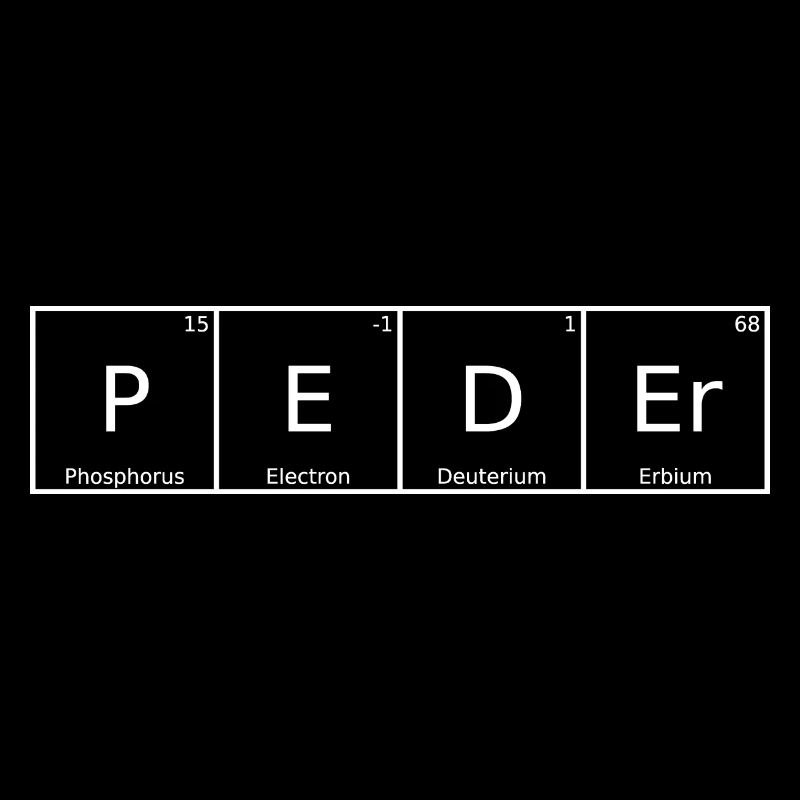 Peder Nom Prénom Chimie Tableau périodique Éléments