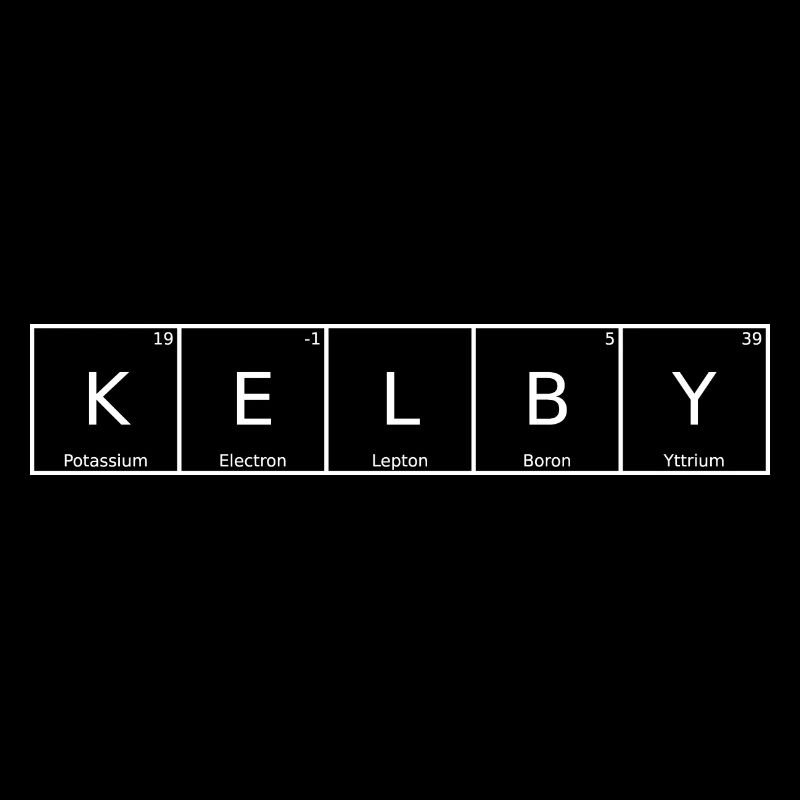 Kelby Name First Name Chemistry Periodic Table Elements
