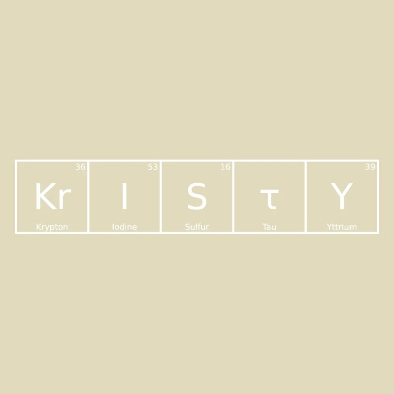 Kristy Surname First Name Chemistry Periodic Table Elements