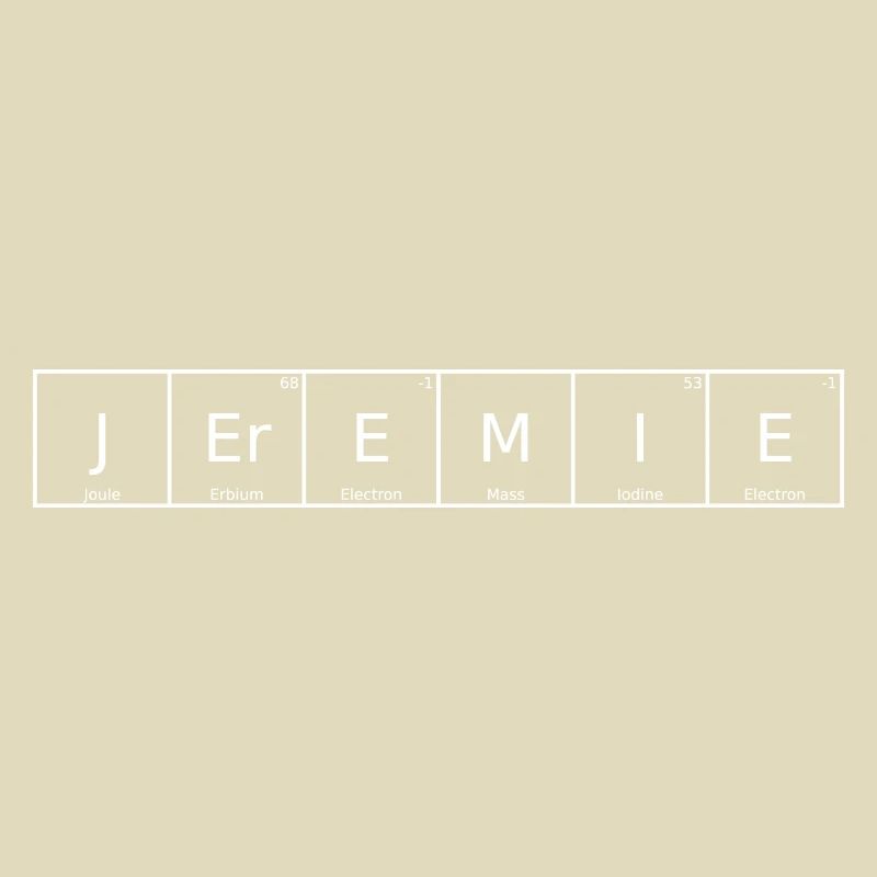 Jeremie Name First Name Chemistry Periodic Table Element