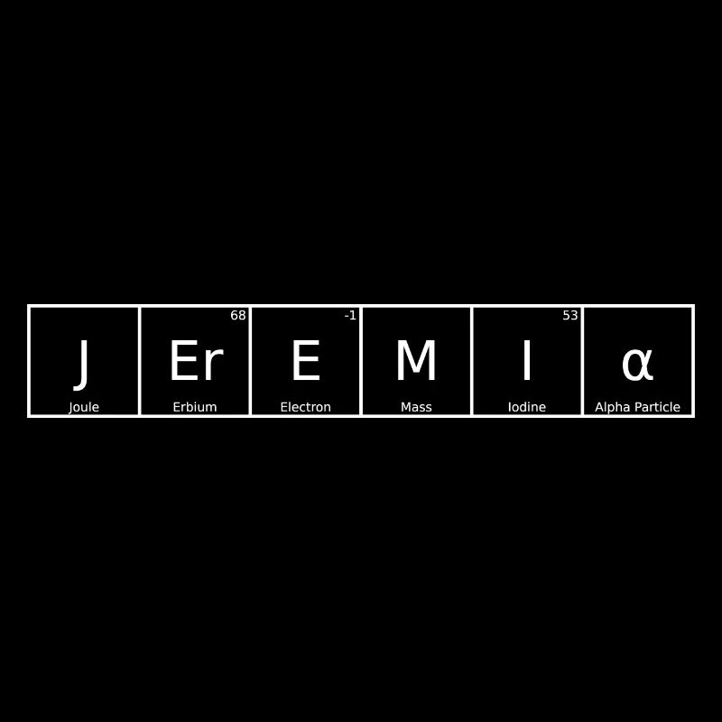 Jeremiah Surname First name Chemistry Periodic Table Element