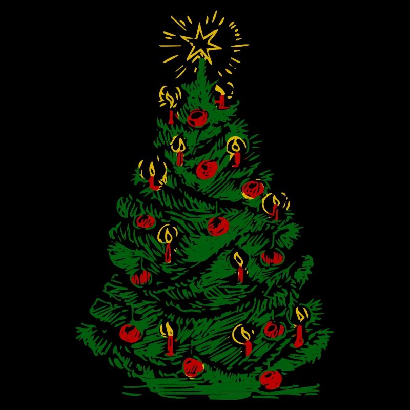 Weihnachtsbaum mit Kerzen und Stern