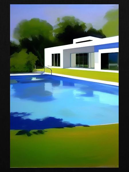 Weiße Villa mit Pool