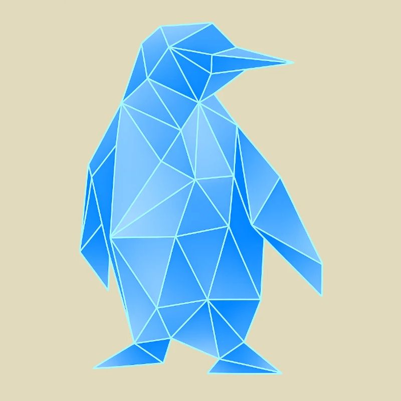 Diamond Penguin Geometric Design