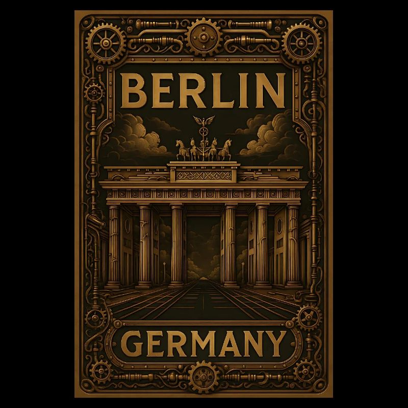 Berlin Germany – Steampunk Bronze Poster