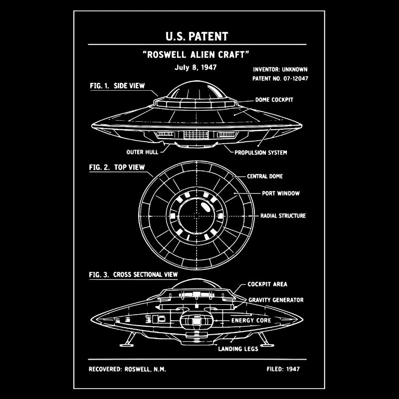 UFO-Patent-Bauplan-Tee