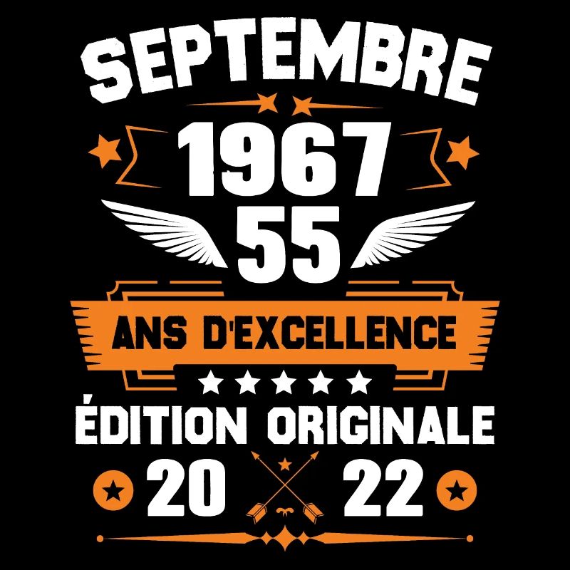 Septembre 1967 Idée cadeau d'anniversaire 55 ans