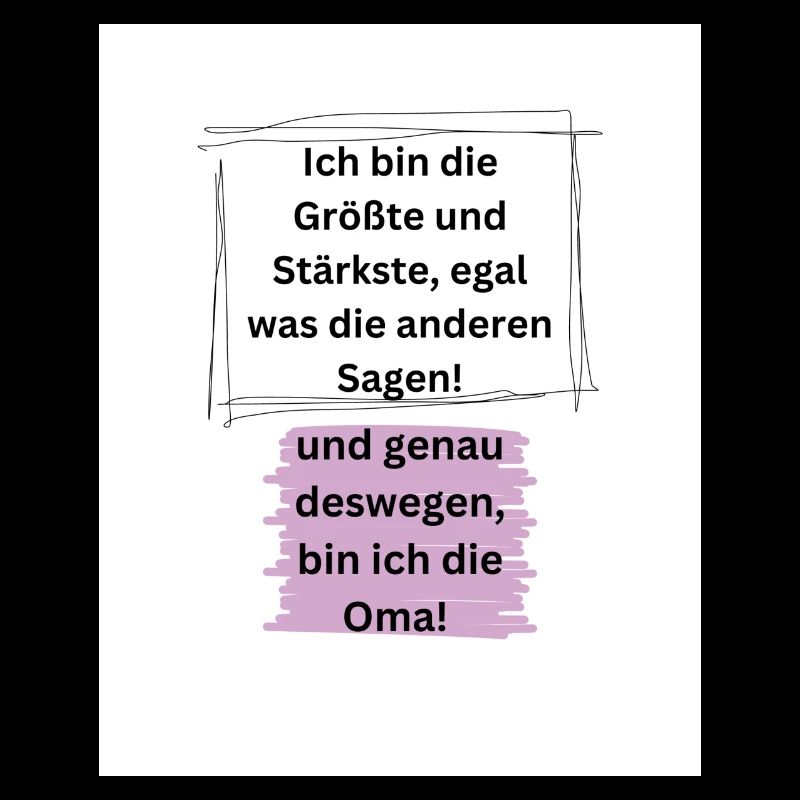 Ich bin die Größe und Stärkste