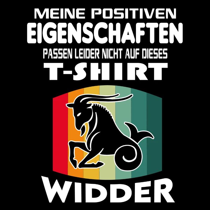 Geburtstag Sternzeichen Retro Widder