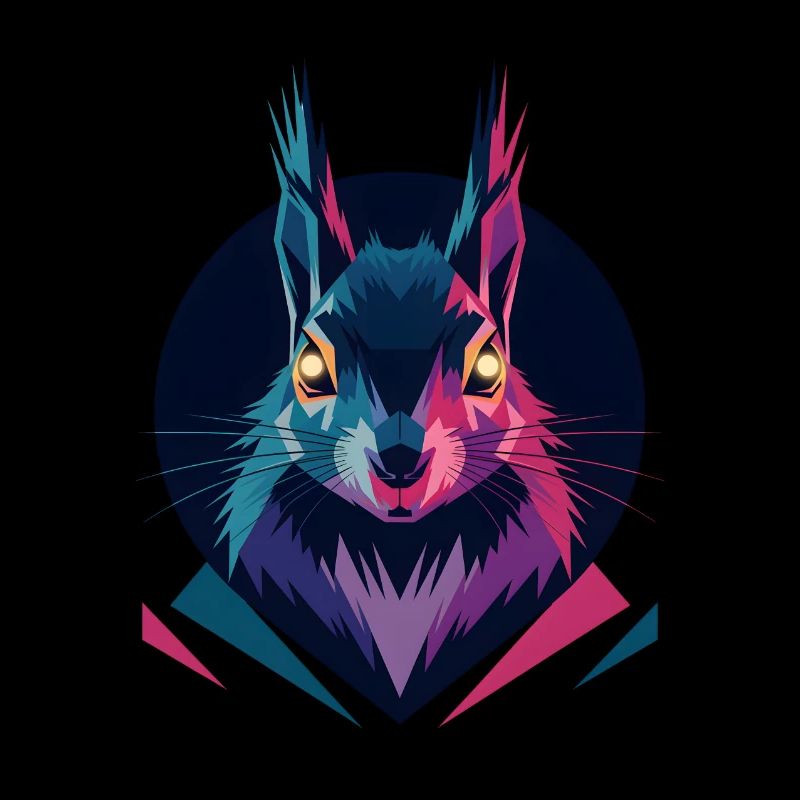 Low-Poly-Eichhörnchen