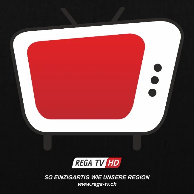 REGA-TV: Bildschirm, Schrift Weiss