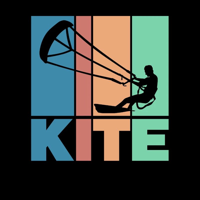 Kite Silhouette Gift Kitesurfer Waves Surfing